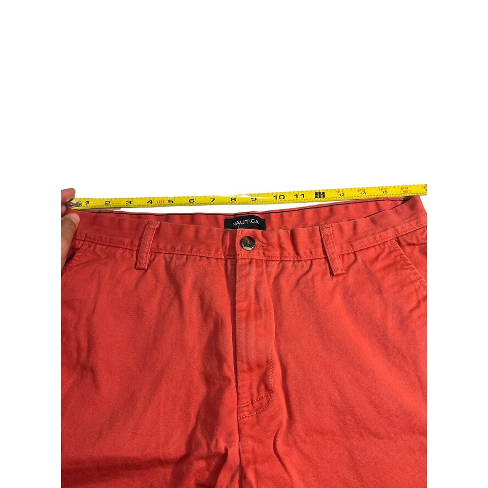 Nautica Coral Orange Bermuda Shorts Men's Size 34 Casual Summer Golf - Picture 6 of 8